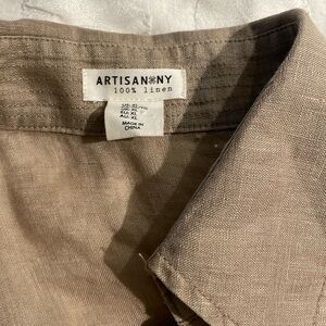Artisan NY 100% Linen Coat wheat size XL